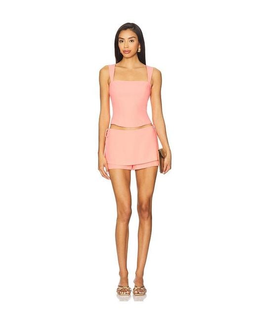 Amanda Uprichard Orange Deserae Skort