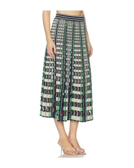 Jonathan Simkhai Green Drue Midi Skirt