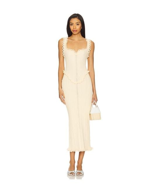 LPA White Kathy Sweetheart Dress