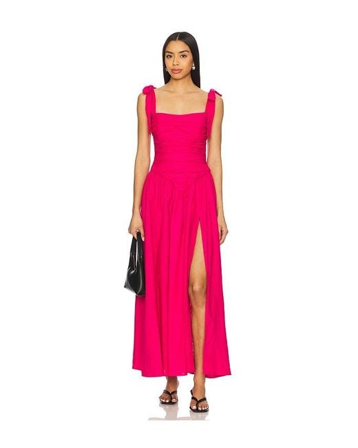 Bardot Pink Mirelle Linen Maxi Dress