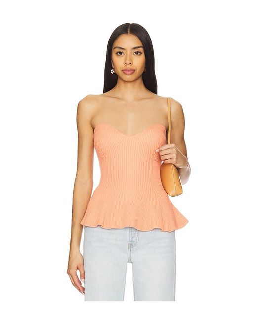 Line & Dot Women's Blue Saffy Peplum Top