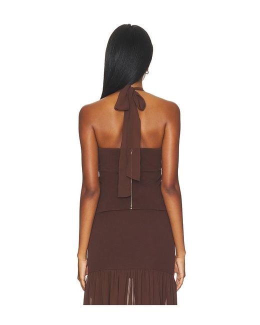 Seven Wonders Brown Nyra Tailored Halter Top