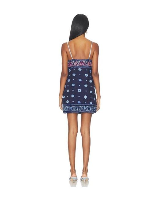 Free People Blue Bali Take Me With You Mini Dress