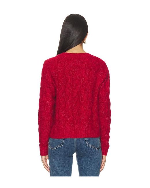 Autumn Cashmere Red Sweater Mit Rundhalsausschnitt