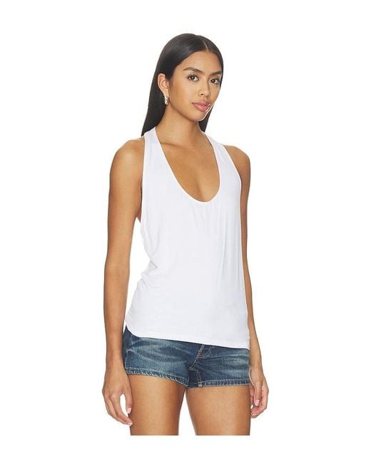 EB DENIM White Valley Racer Tank