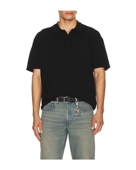Cotton Citizen Black Lennon Polo Tee for men