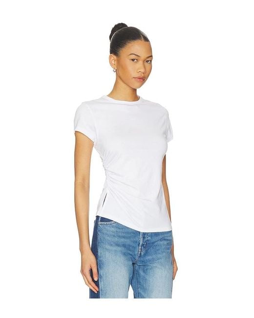 Madewell Blue Asymmetrical Snitched Tee Shirt