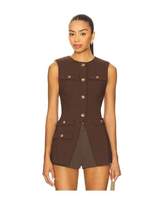 ALL THE WAYS Brown Dallis Top