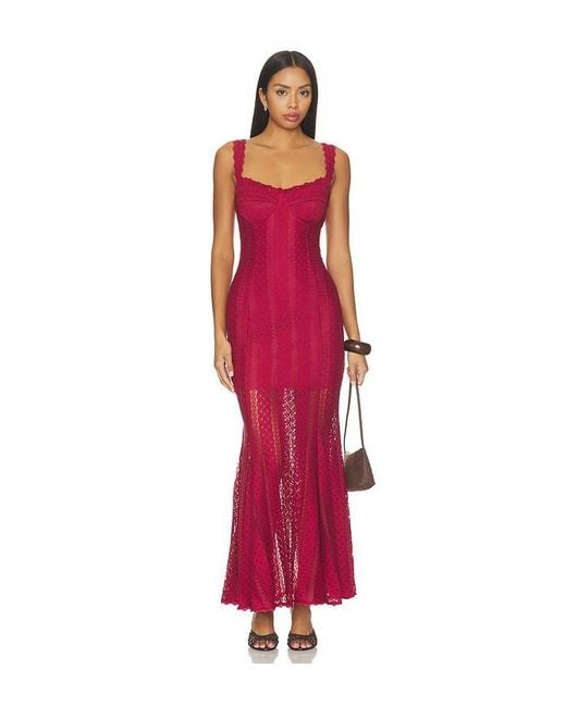 Charo Ruiz Red Elinor Long Dress
