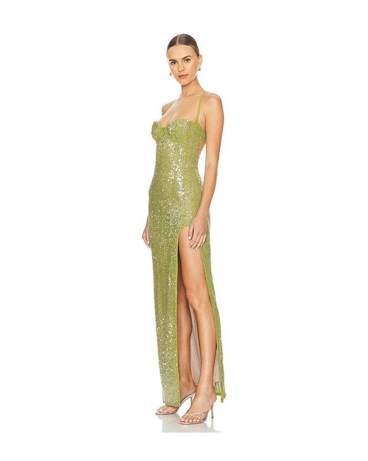 Camila Coelho White Brihante Sequin Maxi Dress
