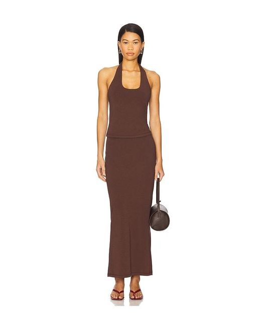 LNA Brown Mia Halter Tank
