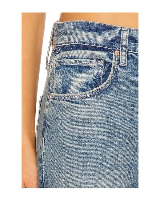 PAIGE Blue Arellia Barrel Leg Jeans With Covered Buttonfly