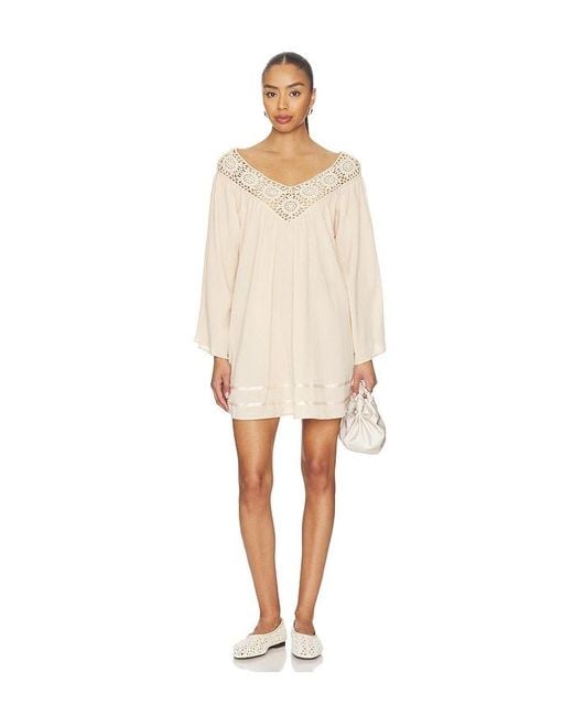Frankie's Bikinis Natural Riviera Cotton Gauze Dress
