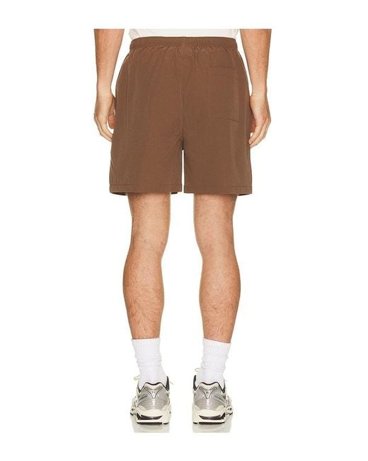 Museum of Peace & Quiet Brown Wordmark Seersucker Shorts for men