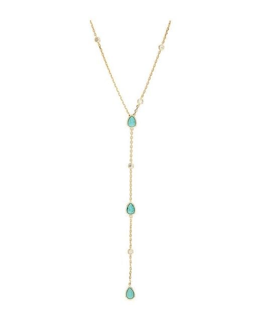 Ettika Multicolor Dewdrop Lariat Necklace