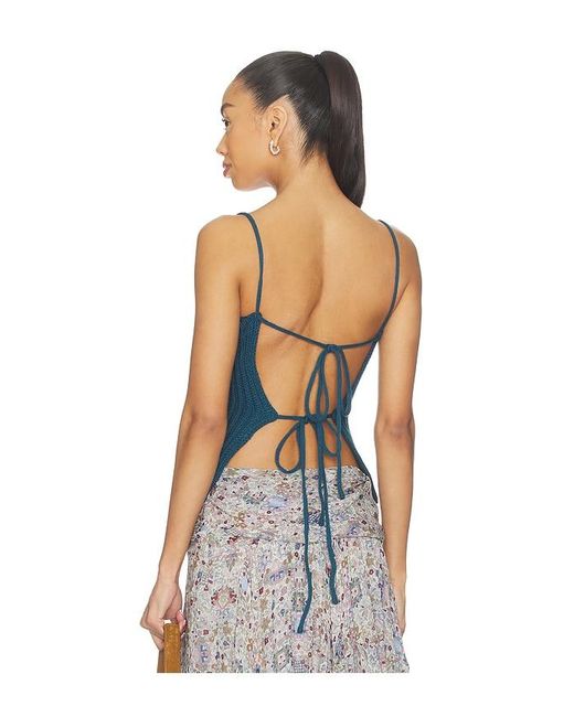 SNDY'S Blue Desi Open Back Top
