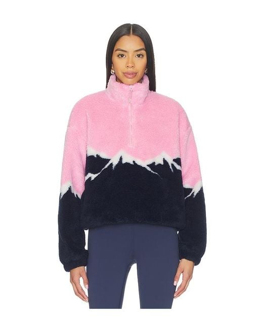 Beach Riot Blue Leona Sherpa Top