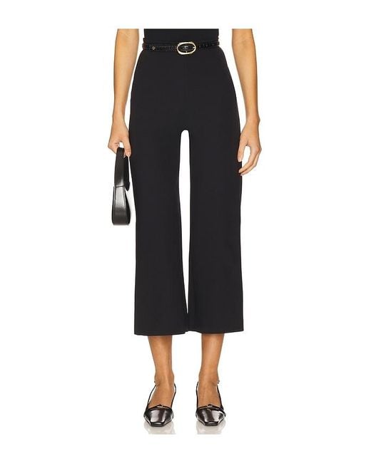 Commando Black Neoprene Cropped Wide Leg