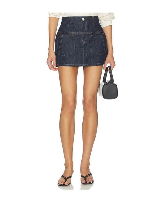 Helmut Lang Blue Denim Mini Skirt