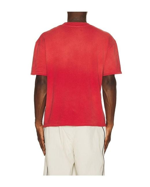 NAHMIAS Red Summerland State Boxy Tee for men