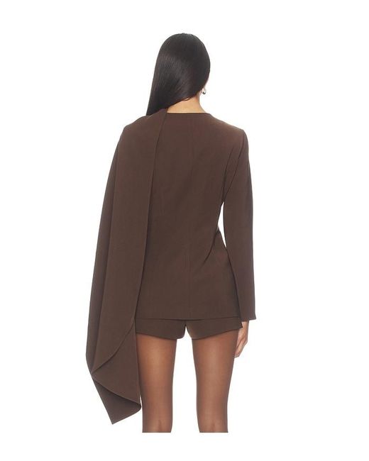 Line & Dot Brown Nimah Scarf Blazer
