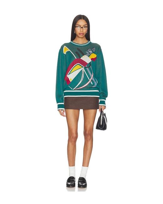 YELLOW THE LABEL Blue Golfbag Tencel Knit Pullover