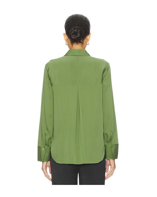 Vince Green Long Sleeve Button Down Blouse