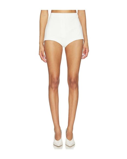 Sans Faff White Crepe Hot Pants
