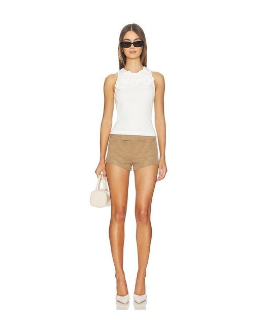 AKNVAS White Camille Flower Tank