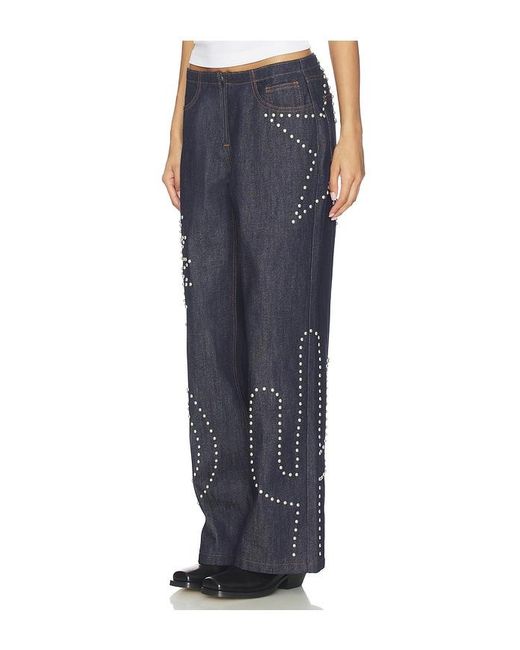 Urban Outfitters Blue Texas Sun Wide Leg