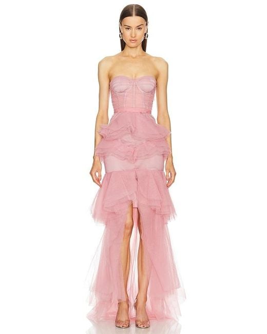 Michael Costello Pink X Revolve Alai Gown