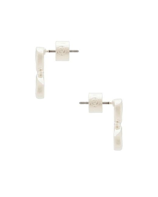 Ettika White Infinity Crystal Stud Earrings