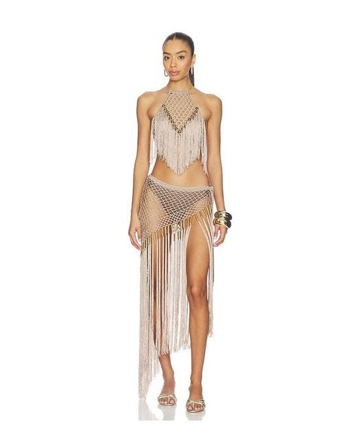 MY BEACHY SIDE Natural Aria Hand Crochet Halter Top