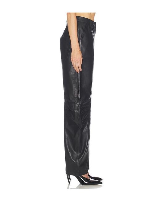 ROTATE BIRGER CHRISTENSEN Black Leather Cargo Pants