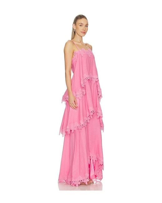 Elliatt Pink Miri Tiered Gown