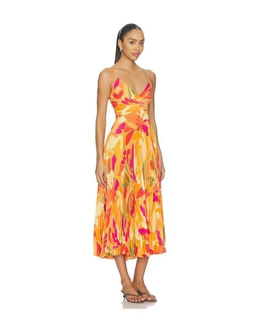 Astr Orange Blythe Dress
