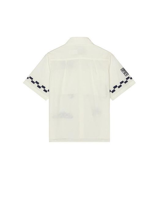 JUNGLES White Live Your Life With Ease Button Up Shirt for men