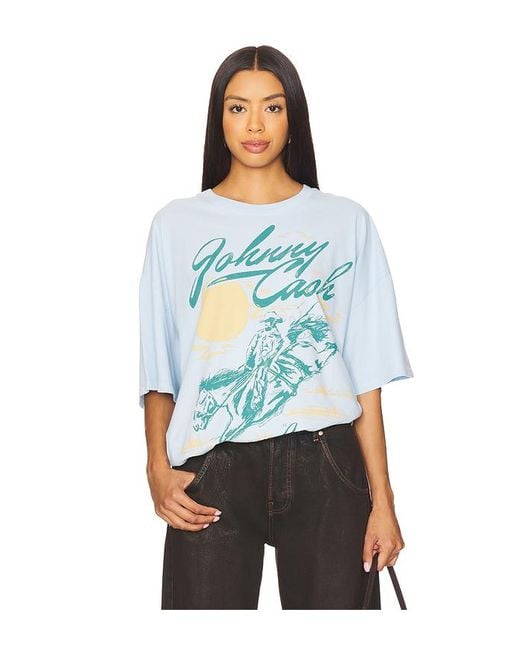 Daydreamer Johnny Cash American Rebel Tee White