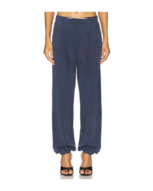 Alexander Wang Blue Sweatpants Mit Falten Und Grafischen Details