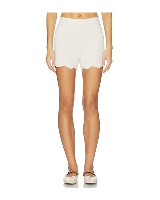 Barefoot Dreams White Cozychic Ultra Lite Scallop Short