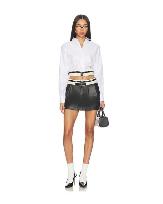 HOMMEGIRLS White Belted Shirt