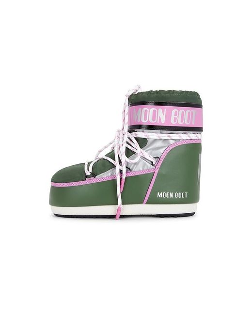 Moon Boot Green Icon Low Boot