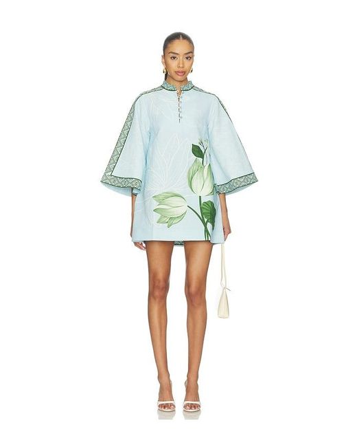 VERANDAH Blue Anj Mini Dress
