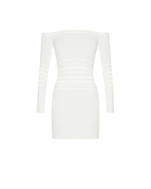 Halo White Veiled Mini Dress