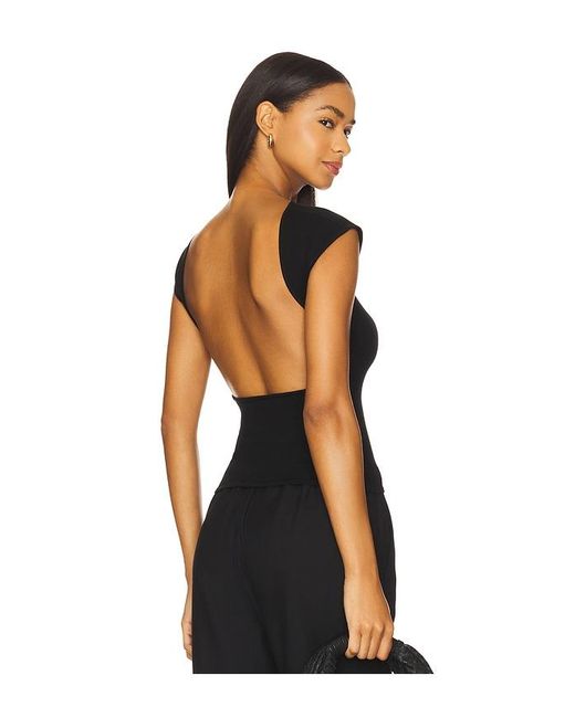 St. Agni Black St Agni Sculpted Ballet Knit Top