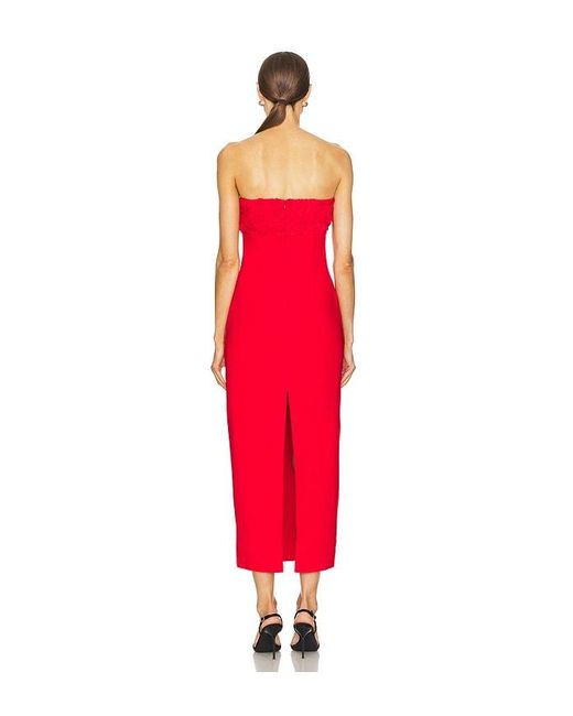 Runaway the Label Red Lottie Midi Dress