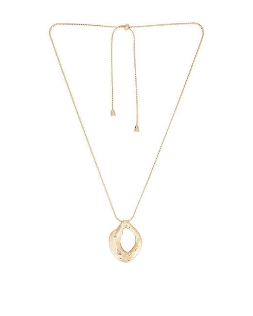 Ettika White Molten Marquise Pendant Necklace