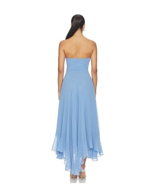 retroféte Blue Louisa Chiffon Dress