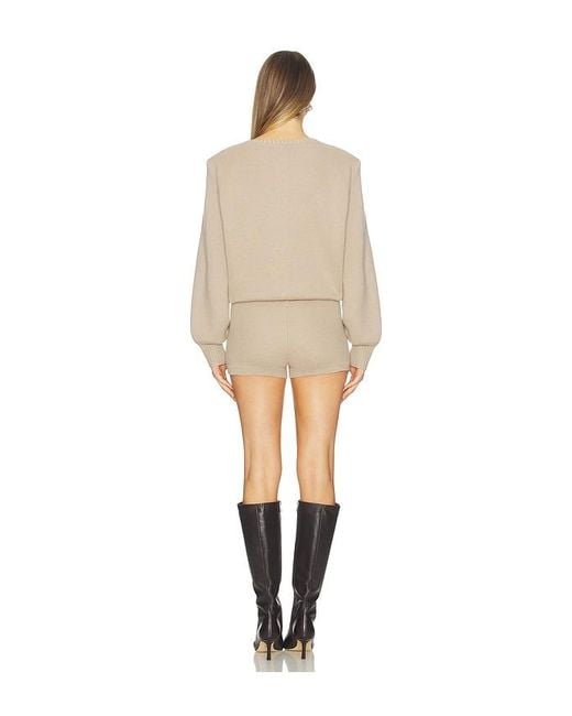 SER.O.YA Natural Sable Knit Romper