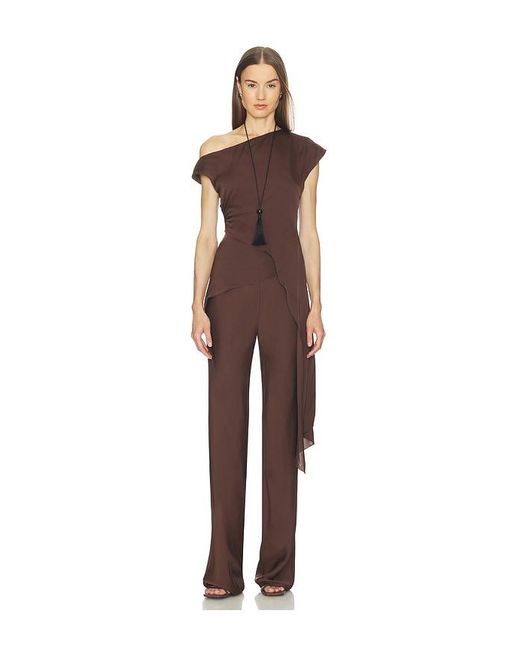 SRG Brown Lennon Silk Pant
